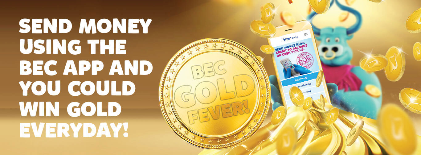 Send Money Using The Bec App And You Could Win Gold Everyday